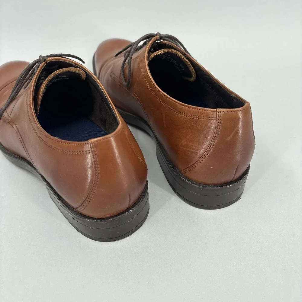 Cole Haan Shoes Mens 9.5 Brown Leather Cap Toe Derby Dress Grand.OS C34138